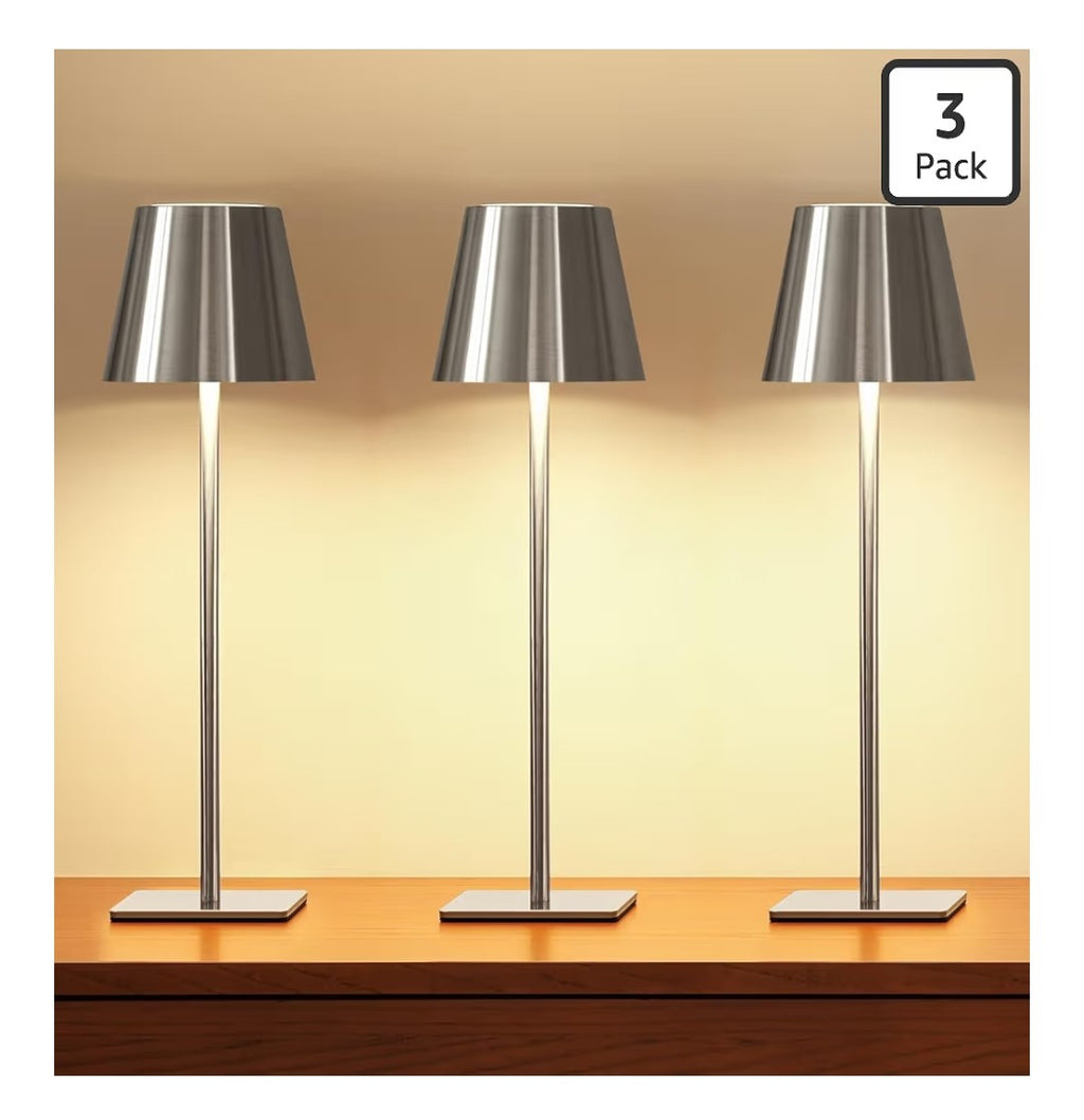 U.E Cordless Table Lamp 3 pack (Silver)
