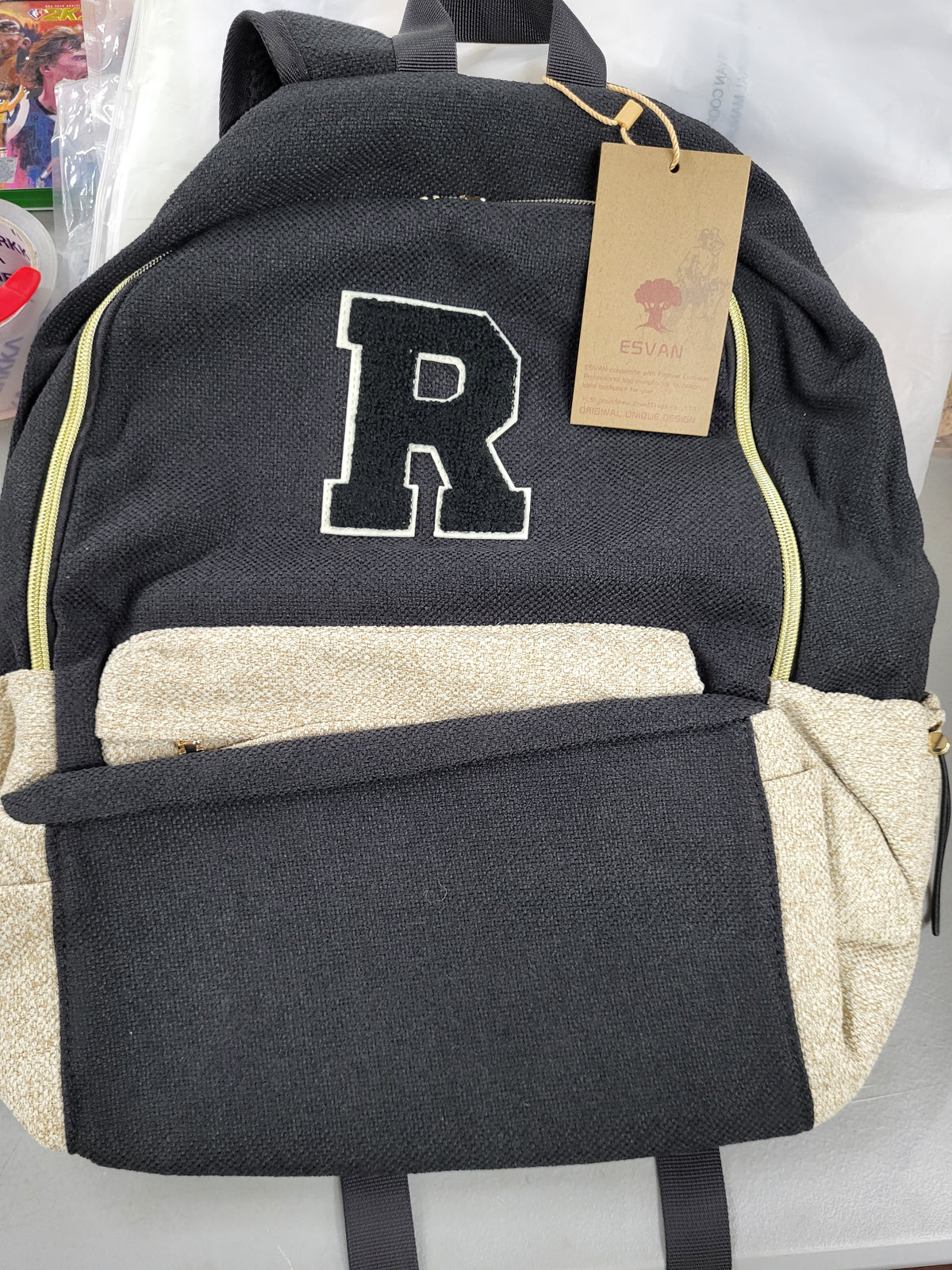 Canvas Backpack with the Letter R – QuickBidUS