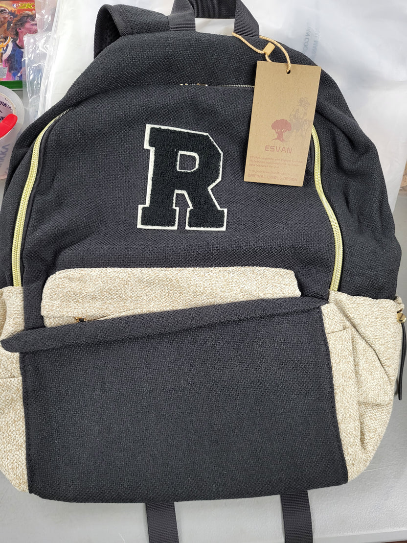 Canvas Backpack with the Letter R – QuickBidUS