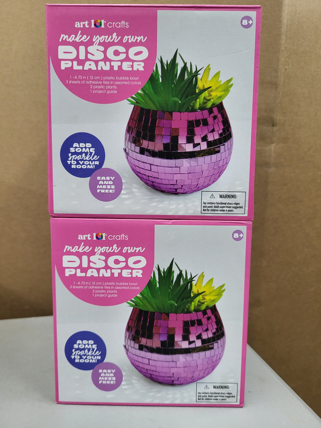Make your own Disco Planter (Pink) 2 pack