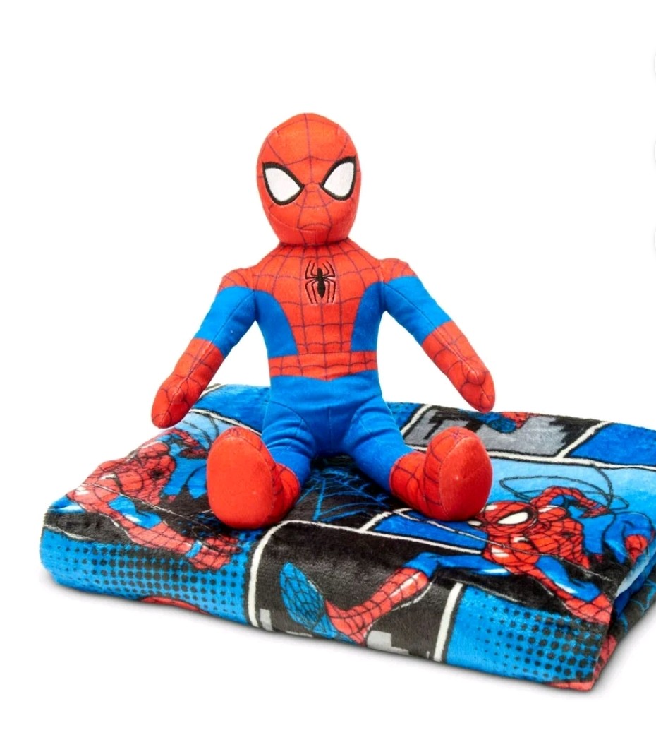 Spider-Man Plush Hugger and Throw Blanket Set