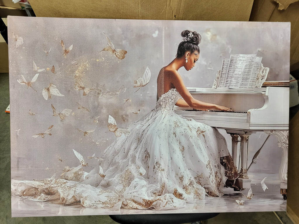 Canvas Poster, 39.25" x 27.6", Pianist