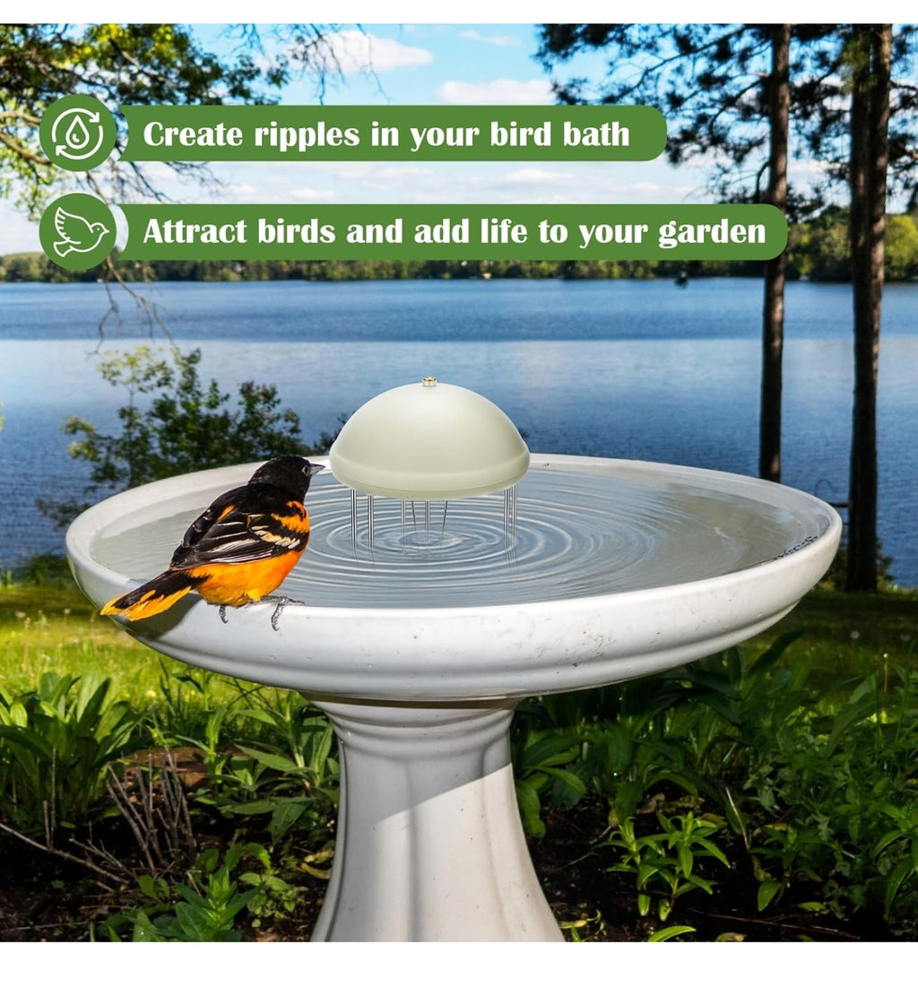 Buzzlett Bird Bath Water Circulator, Water Agitator for Bird Bath.
