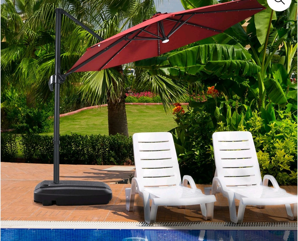 Gymax 60L Patio Offset Umbrella Base