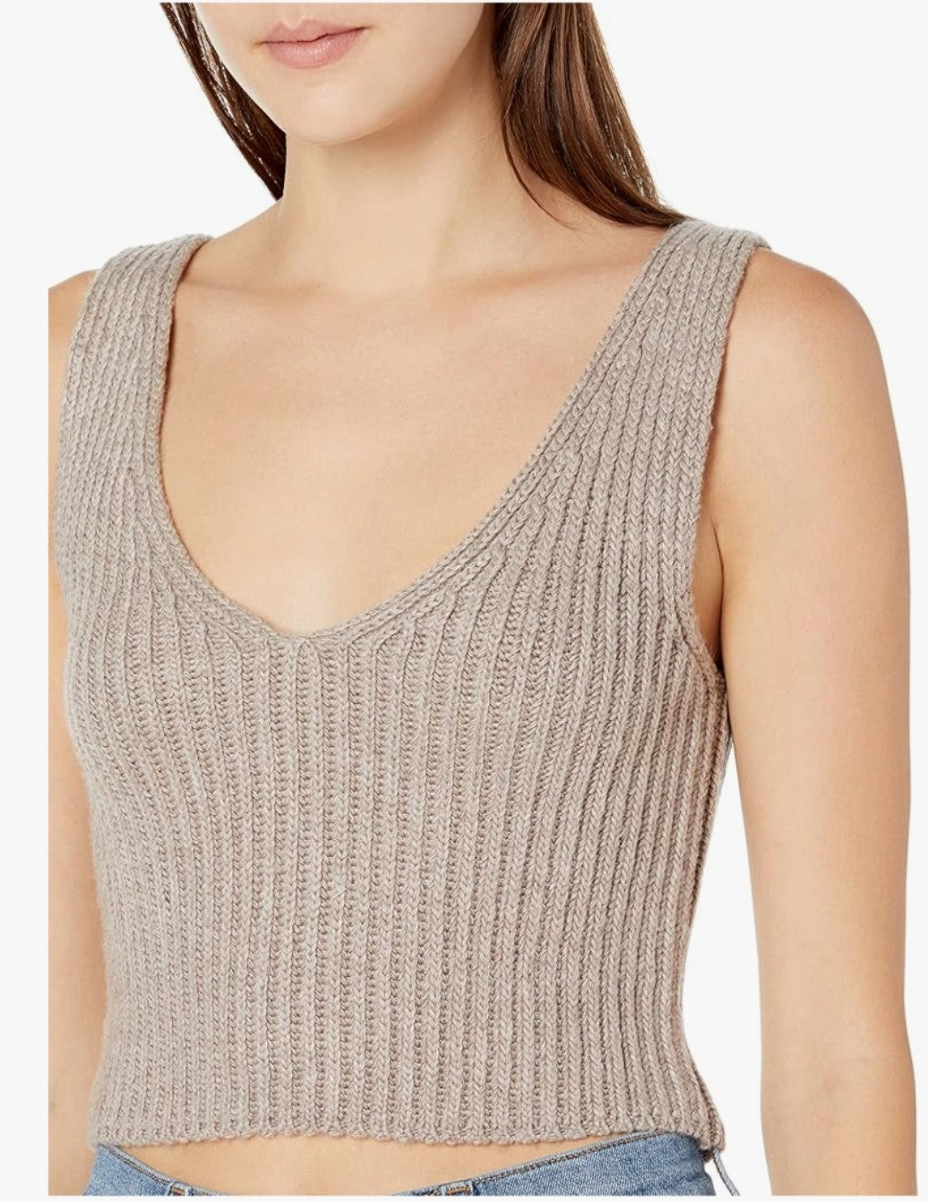 The Drop V-Neck Cropped Sweater Tank