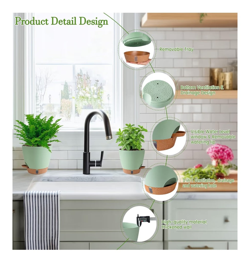 Fielda Self Watering Pots