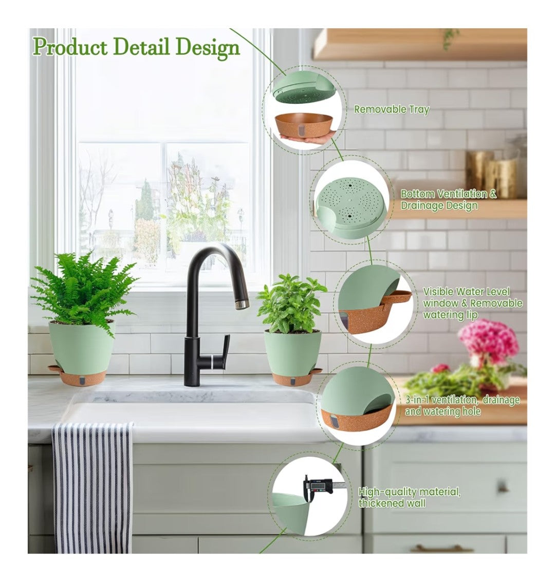 Fielda Self Watering Pots