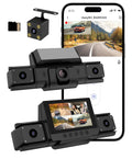 4 Channel 360 Dash Cam Front and Rear Inside & Left Right for Cars, 1080P