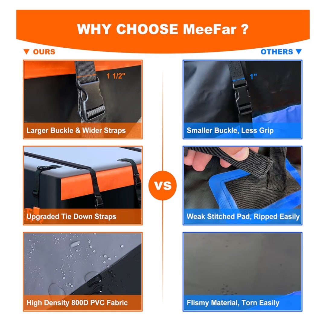 MeeFar Rooftop Cargo Bag 21 Cibic Feet