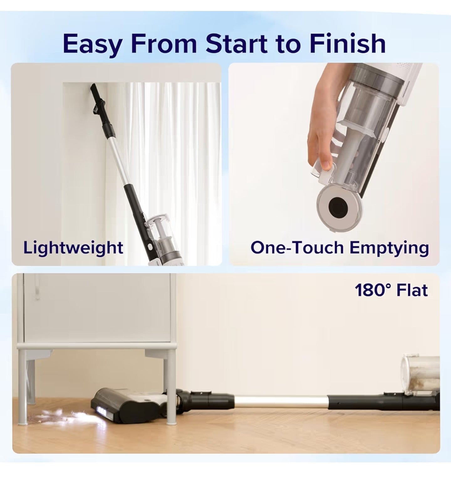 LEVOIT Cordless Vacuum Cleaner, Stick Vac with Tangle-Resistant Design