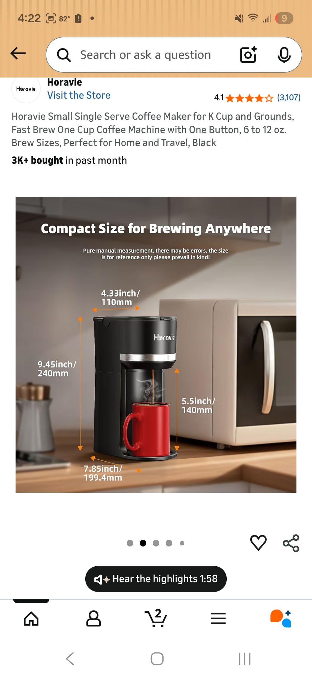 Horatio Single Serve Coffee Maker
