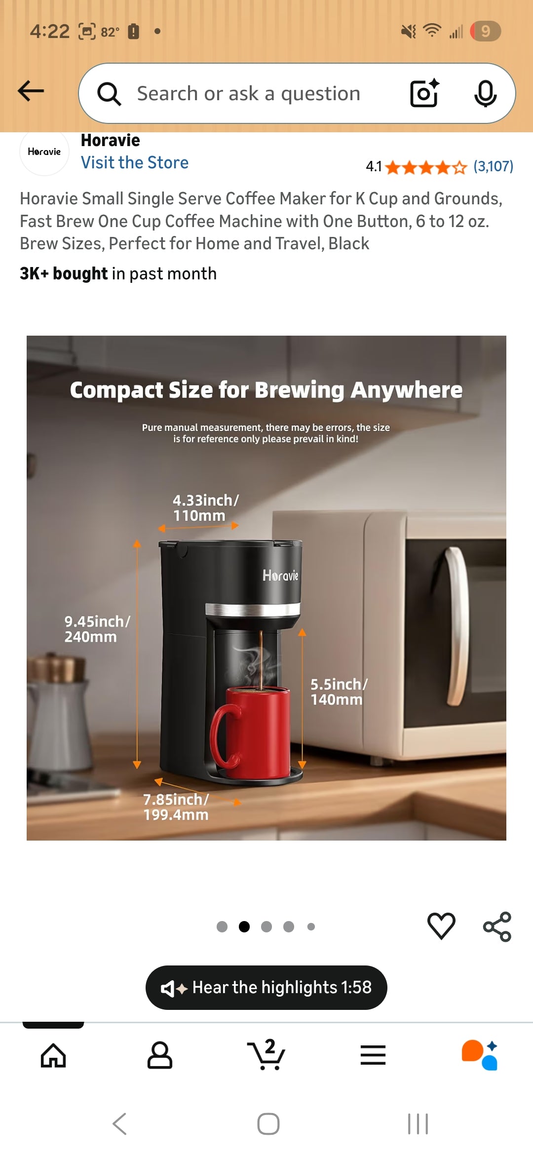 Horatio Single Serve Coffee Maker