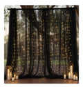 Black Backdrop with String Lights 5x8ft 2 pack