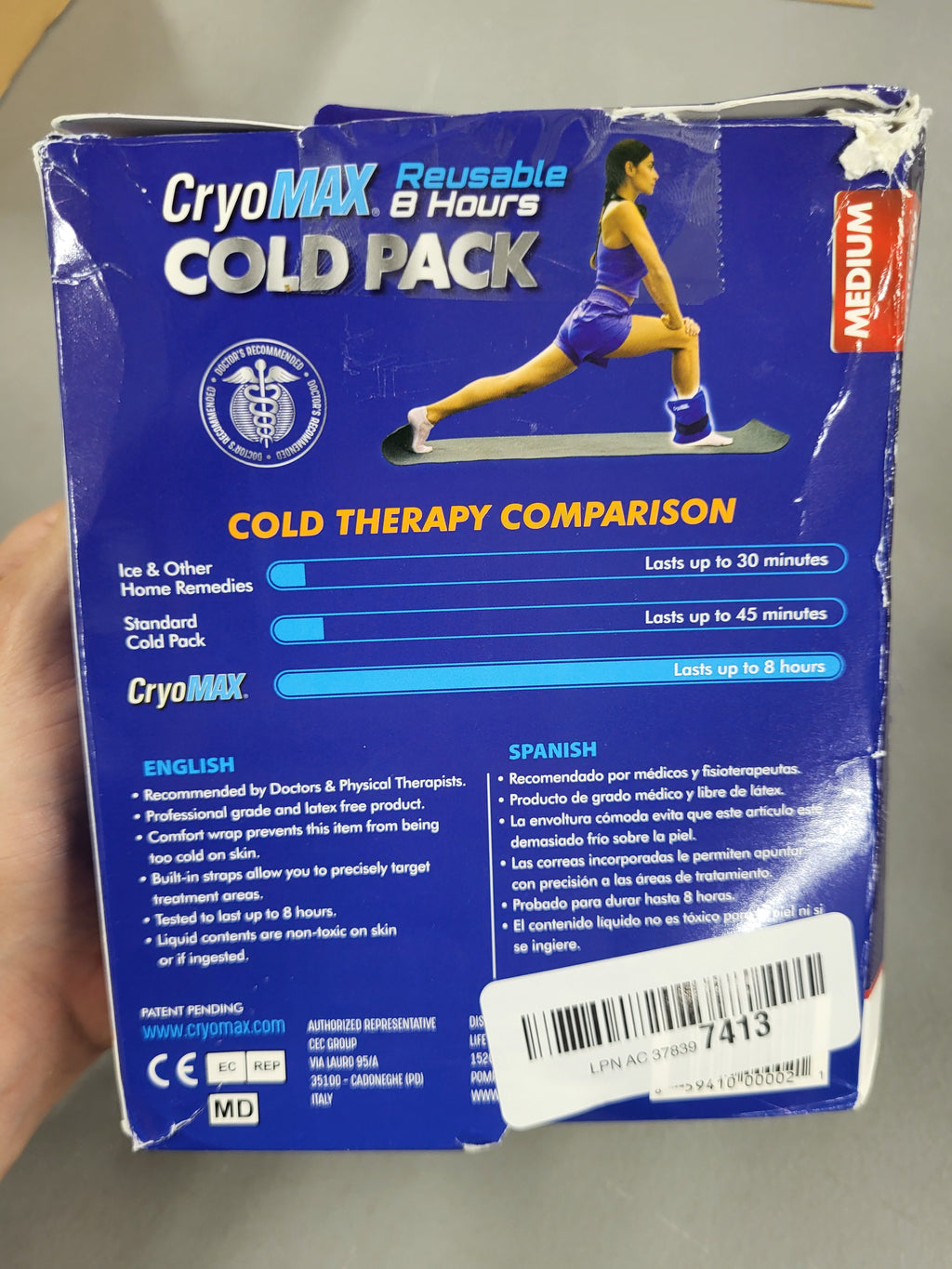 CryoMax Cold Pack Reusable 8 Hours (Medium)