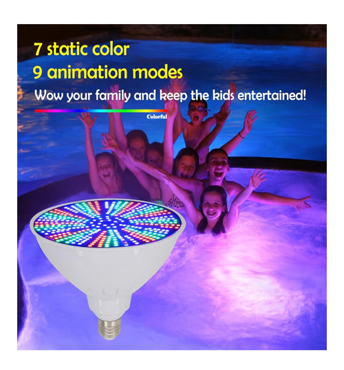 (244)
2025 Upgraded 50W Color LED Pool Light Bulb.