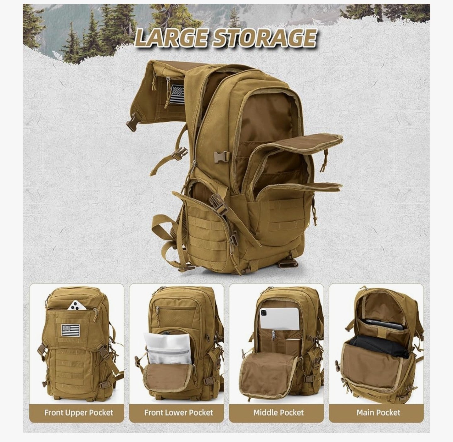 35L Military Tactical Backpack