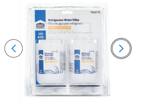 Appliances
Appliance Parts & Accessories
Refrigerator Water Filters
Project Source 108504 Twist-in Refrigerator Water Filter G-1-2 Fits GE MWF 2 -Pack
Project Source 108504 Refrigerator-Water-Filters - View #2
Project Source 108504 Refrigerator-Water-Fil