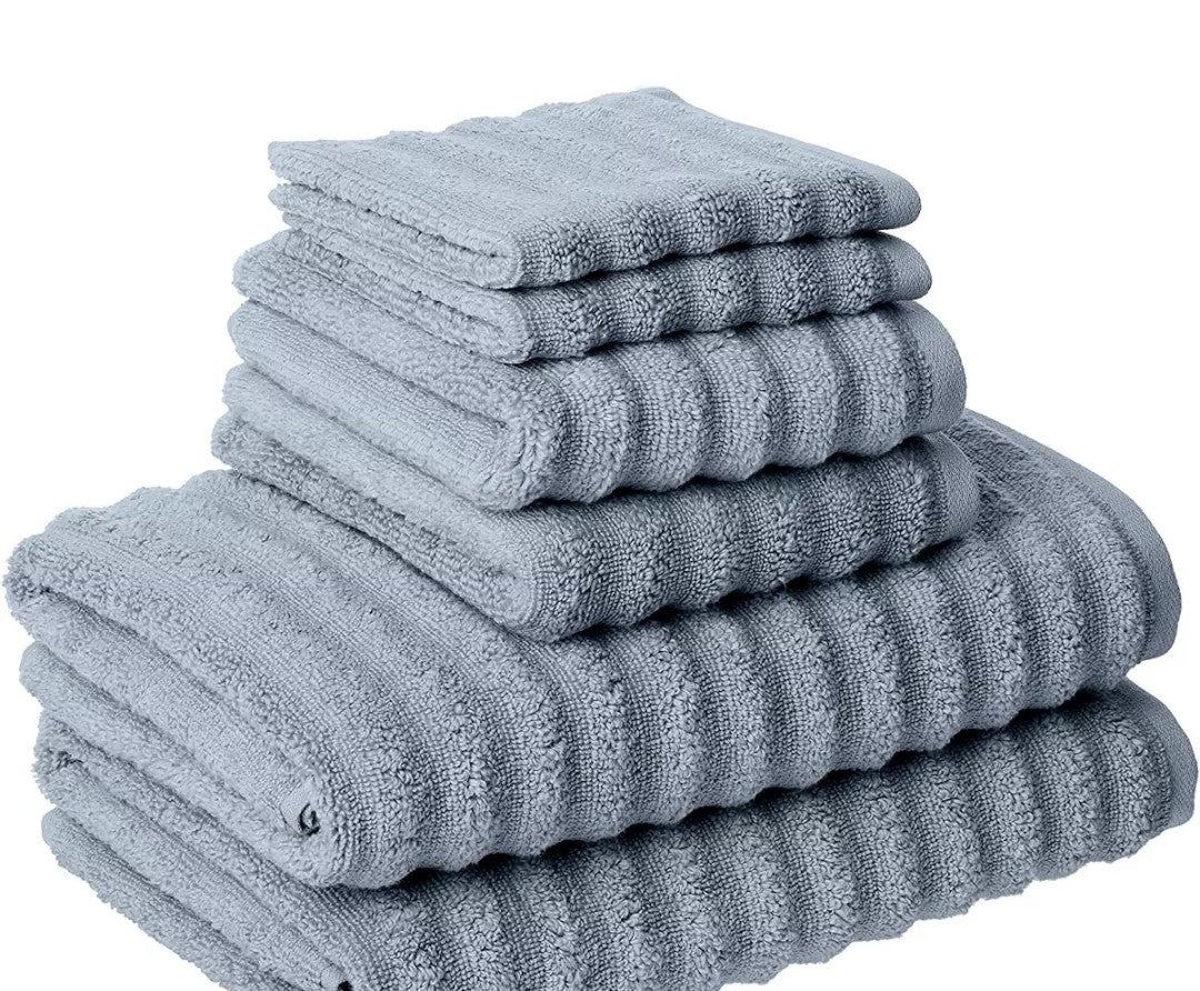 Modern Threads 6 pieve Towel Set (NOT BLUE, Sage Green)