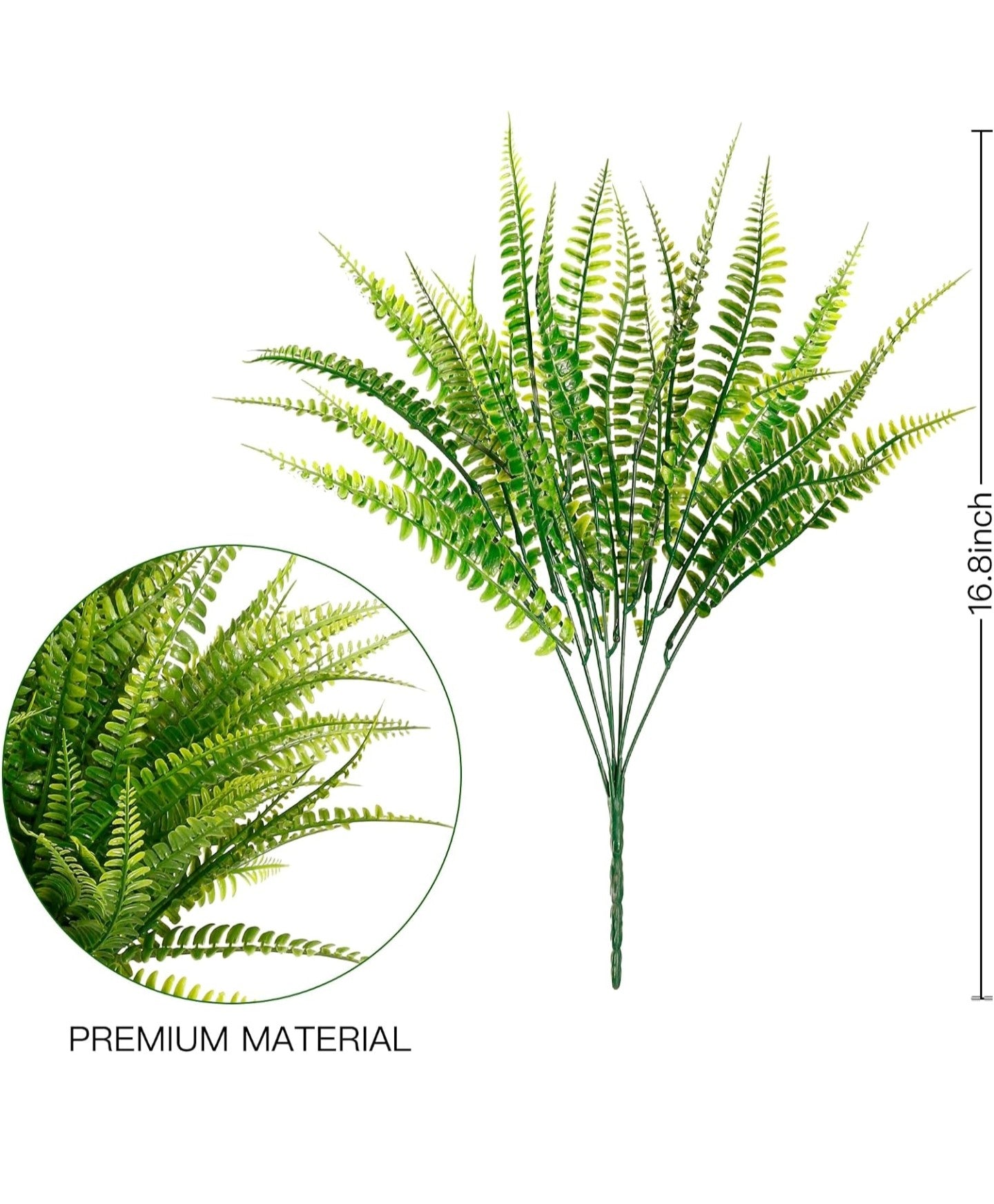 Sggvecsy 12 Bundles Artificial Boston Fern Plants.