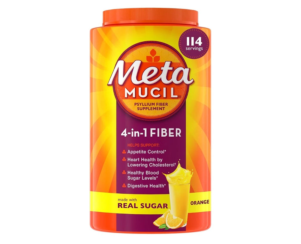 Metamucil 4-in-1 Psyllium Husk, Orange (3lbs)