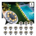 Solar Ground Lights,Solar Disc Light Outdoor Waterproof.
