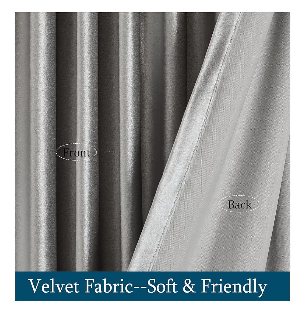 Primrose Silver Room Darkening Curtain 84in 2 Pannels