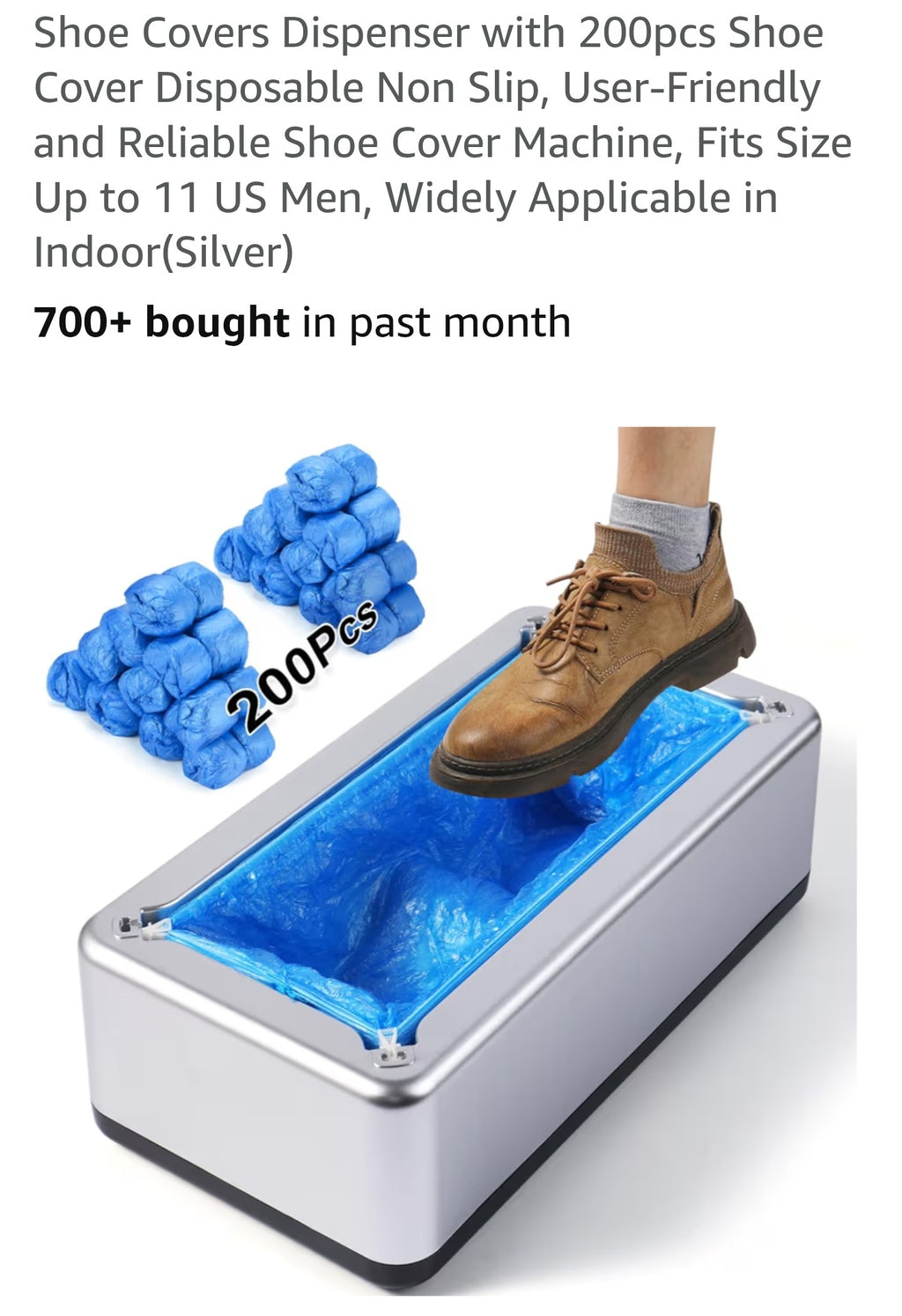 Shoe Covers Dispenser with 200pcs Shoe Cover Disposable Non Slip,