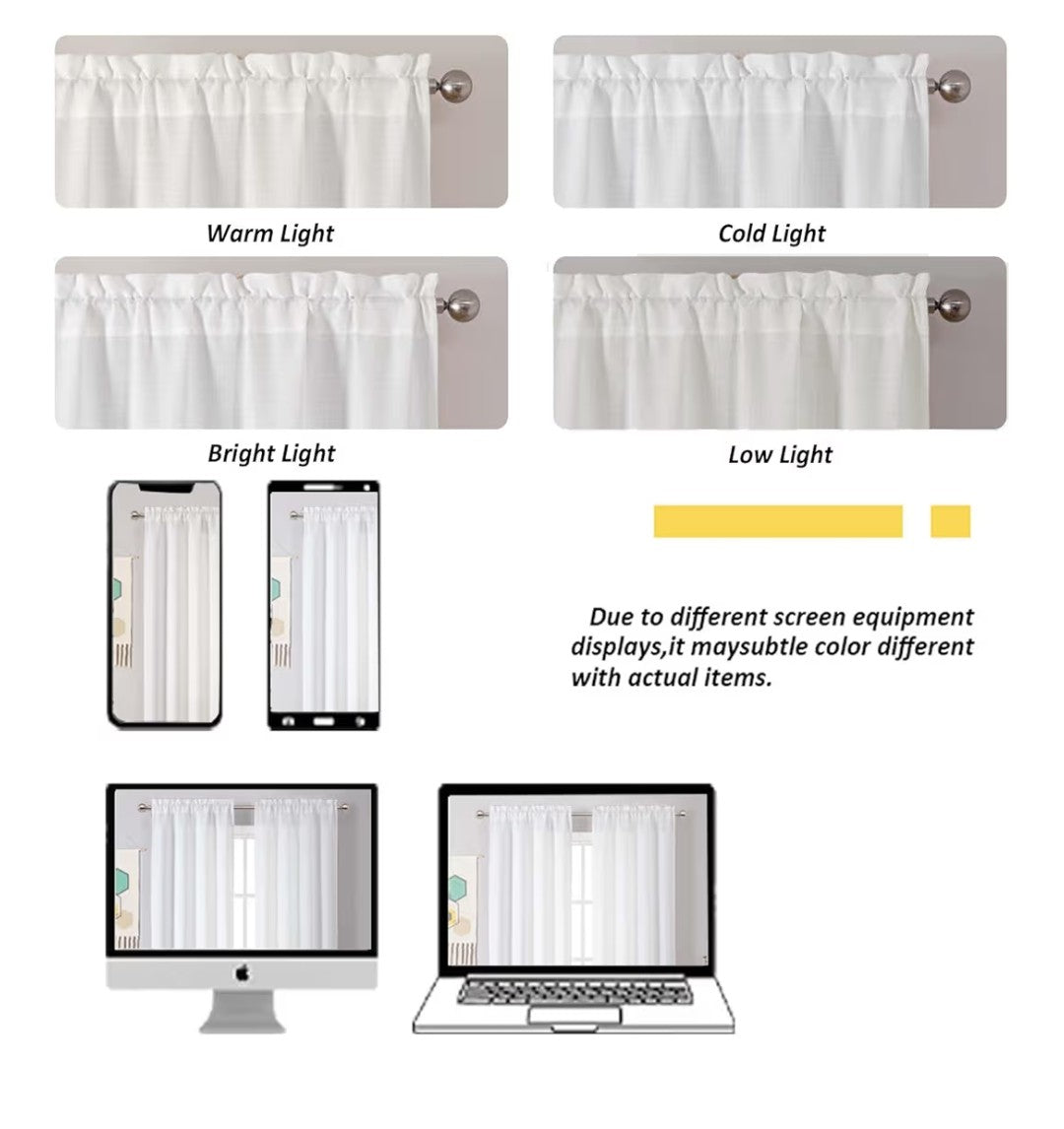 Chyhomenyc White Curtains 50x108in 2 pannels