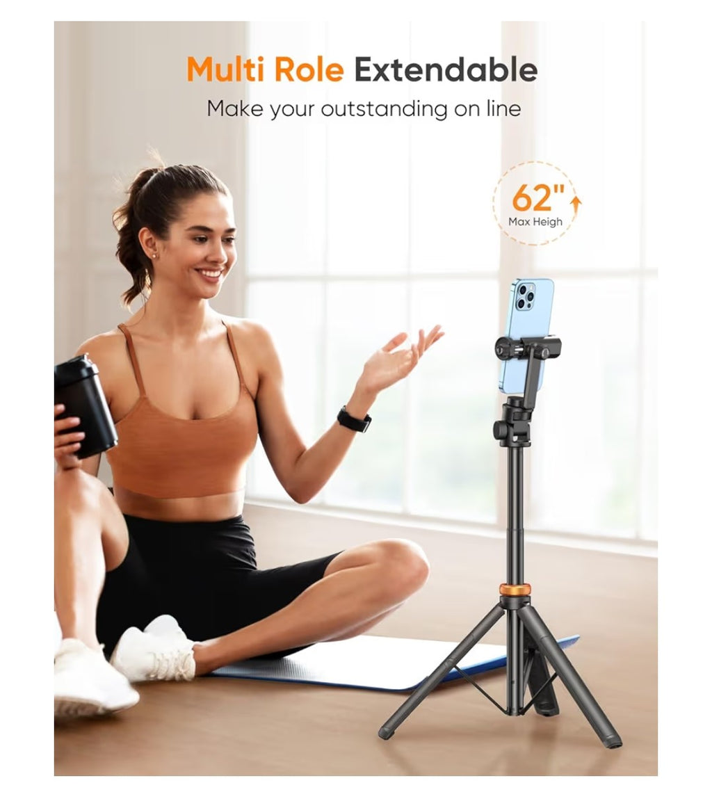 EUCOS 62in Selfie Stick Tripod with Remote