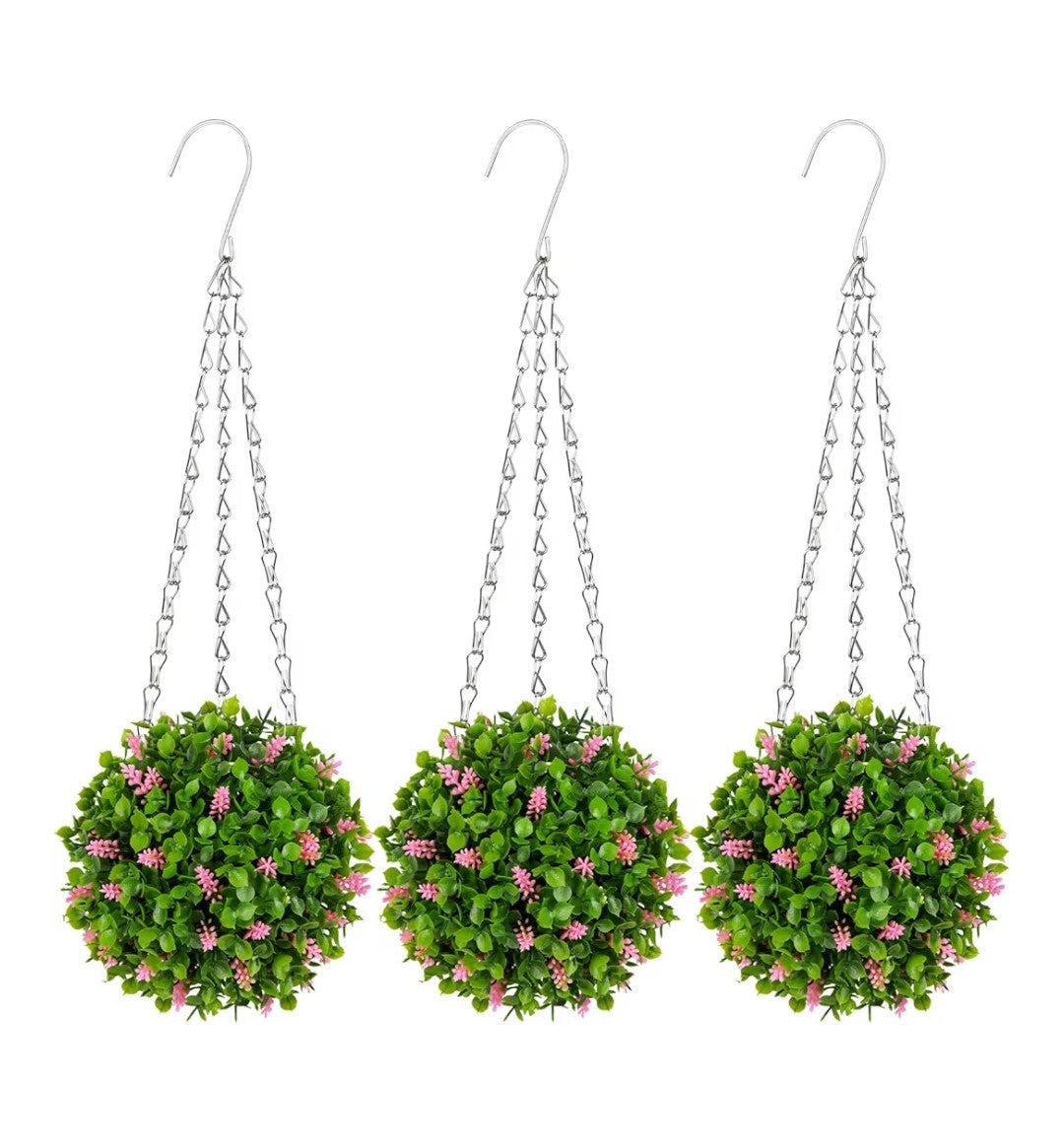Artificial Hanging Ball Flowers 3pcs