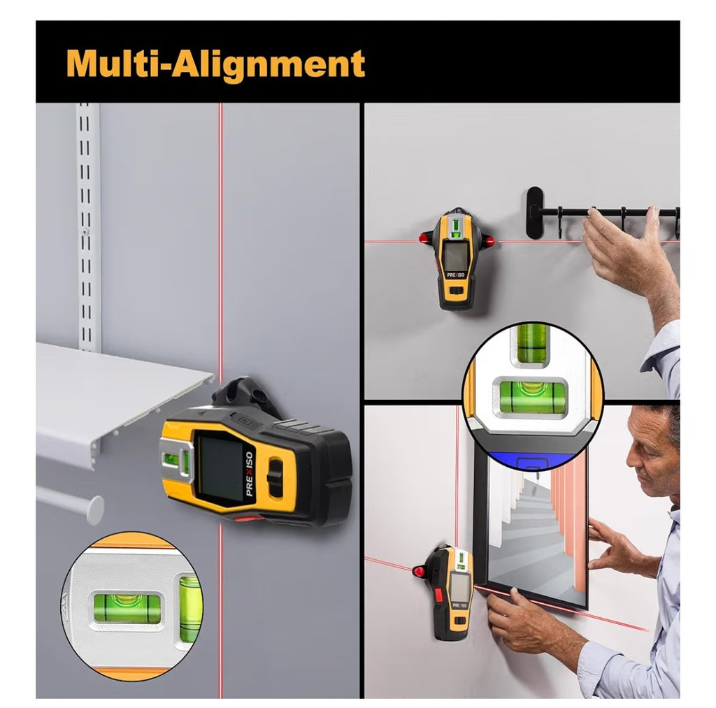 Prexiso 2-In-1 Stud Finder Laser Level