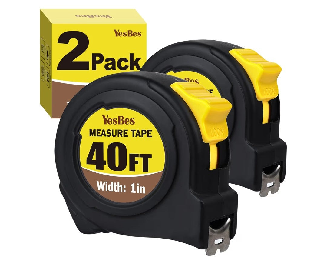 YesBes 40ft Measuring Tape (2 pack)