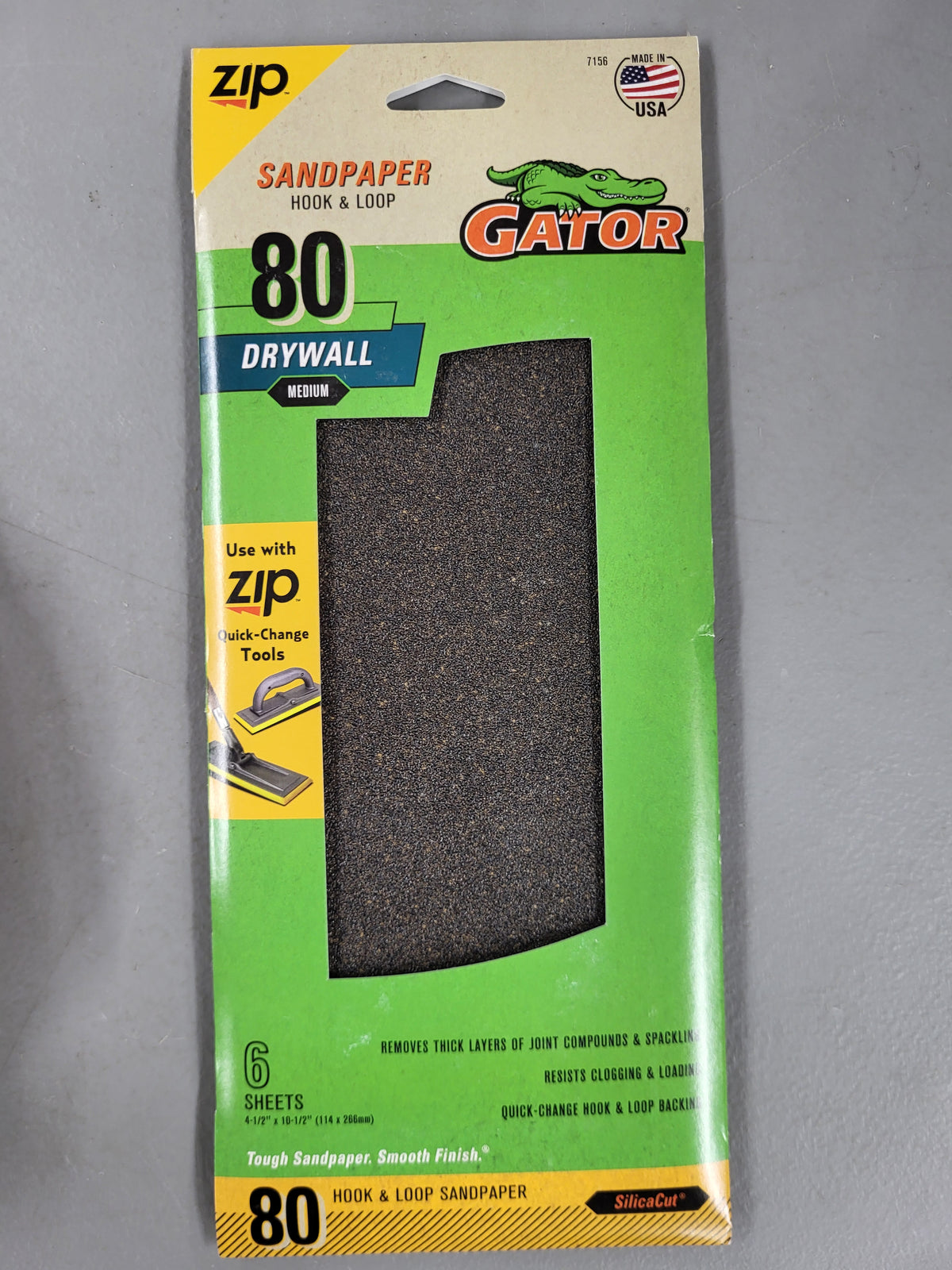 Gator Drywall Sandpaper, 80 Grit, (50 sheets)