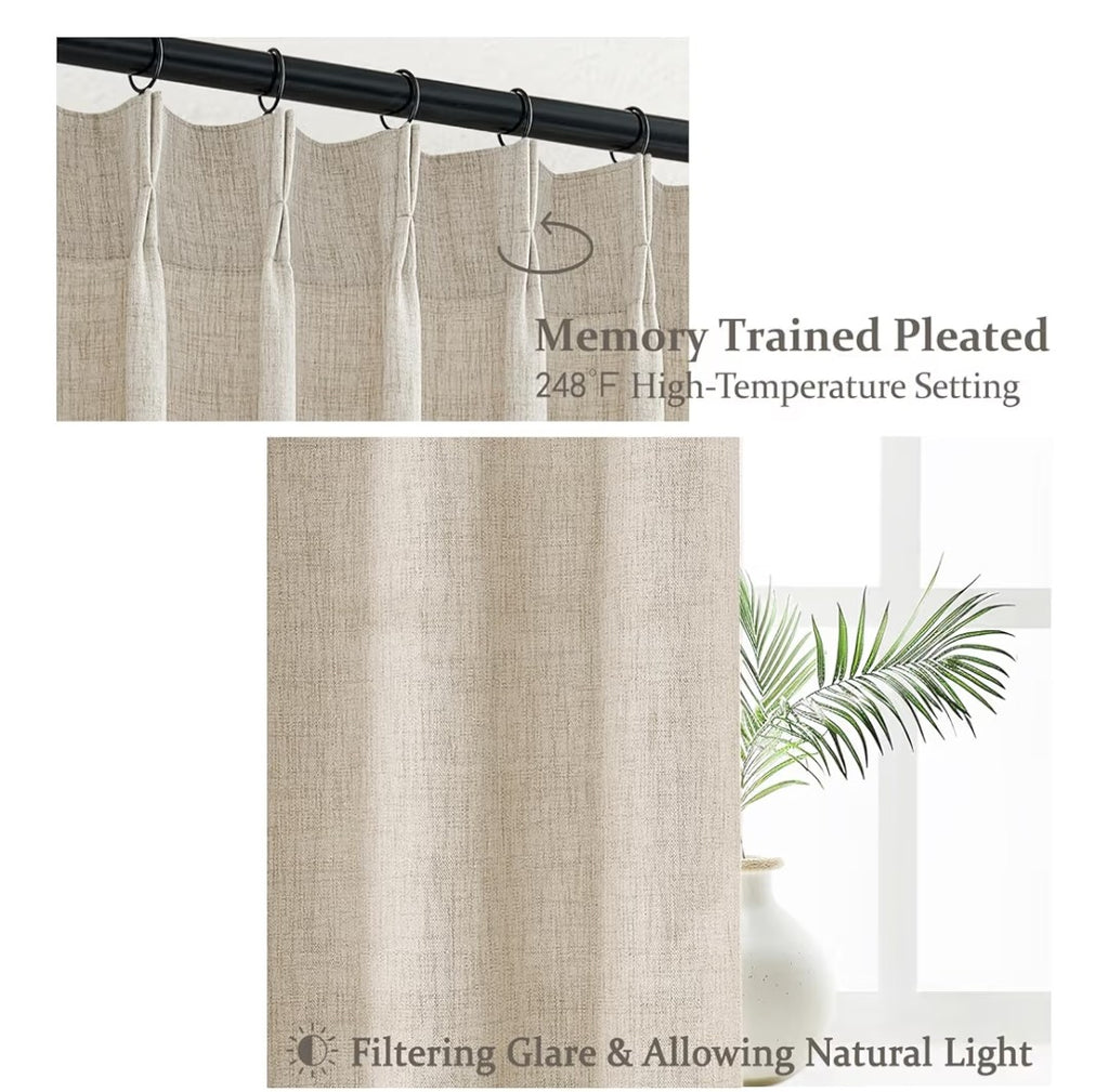 Pleated Drapes 102in 2 Panels