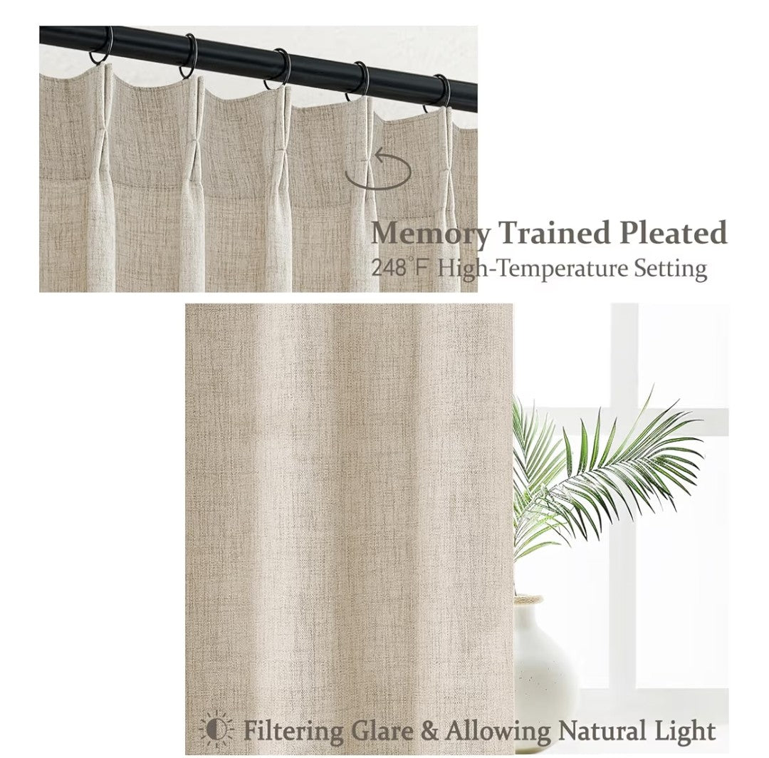 Pleated Drapes 102in 2 Panels