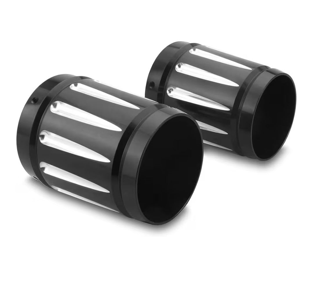 Harley 1986-2016 Road King, Street Glide, Road Glide 4in Muffle End Pipe Caps