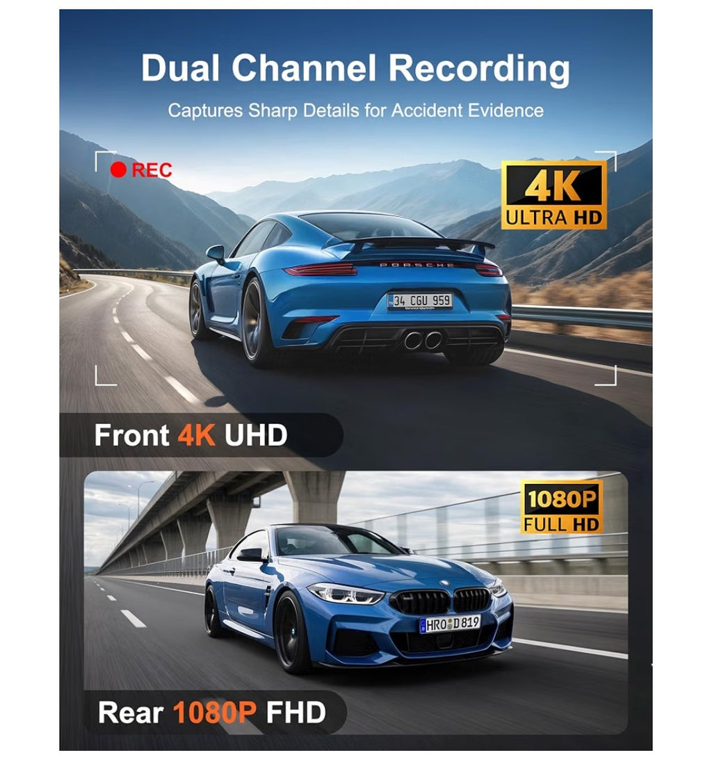 Dual Channel 4K Dash Camera