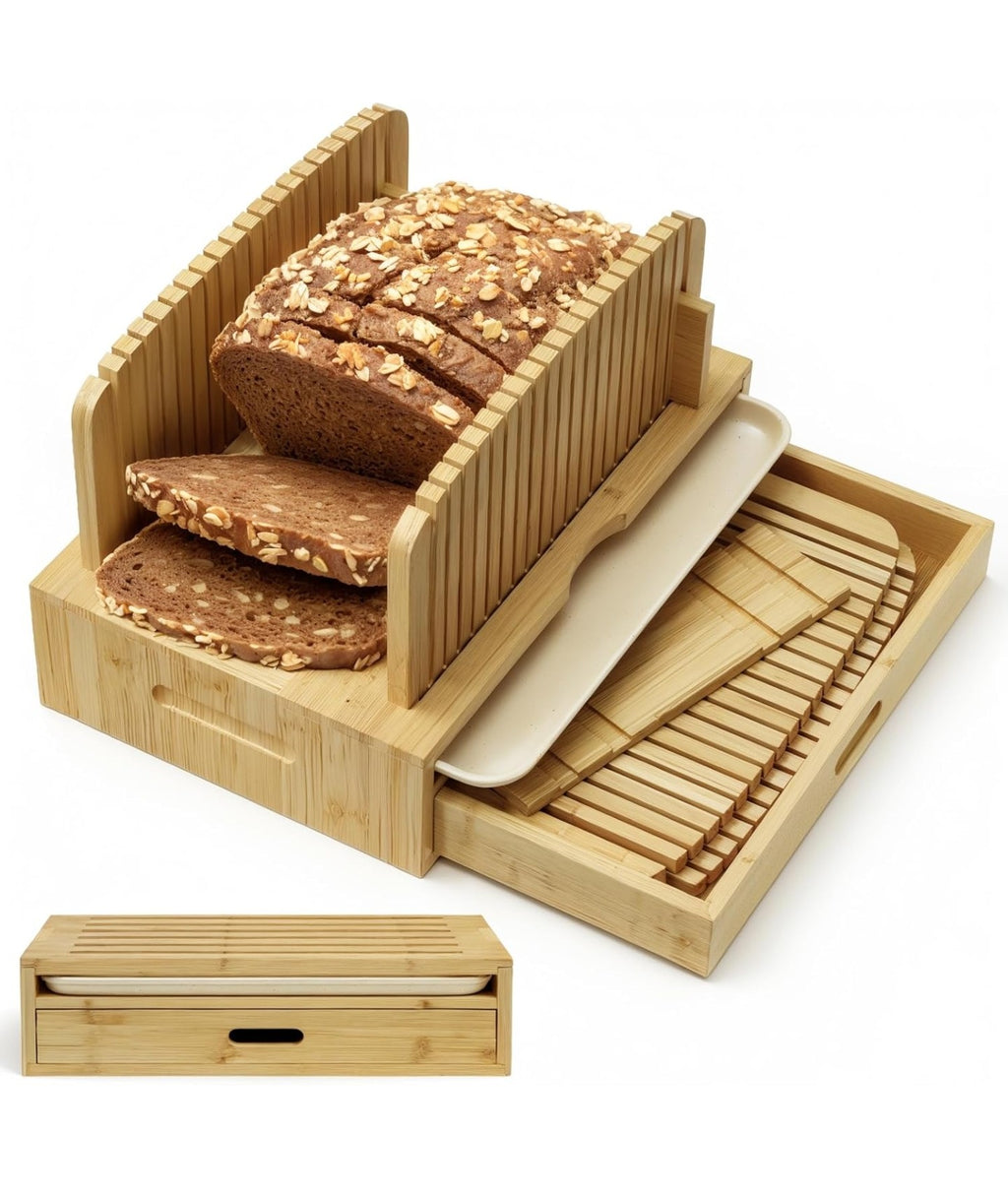 Bamboo Bread Slicer for Homemade Bread.