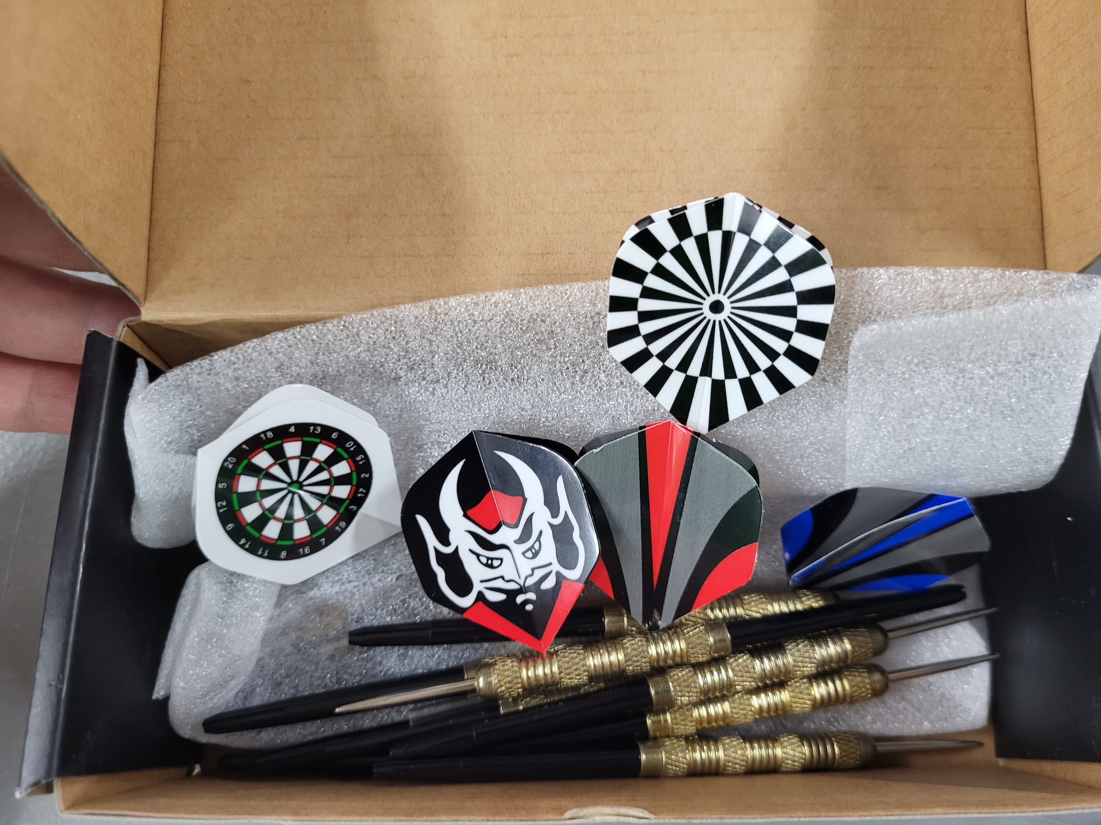 SHOT TAKER CO. EST. 2017 Steel Tip Darts Set |12 pc Bar Darts; 3 of Each Color; Perfect Fun Darts for 4 Players Throwing Metal Tip On Dartboard in Family Game Room, Man Cave (23g Nickel-STC10455)
