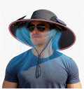 Solar Fan Hat with Steel Brim