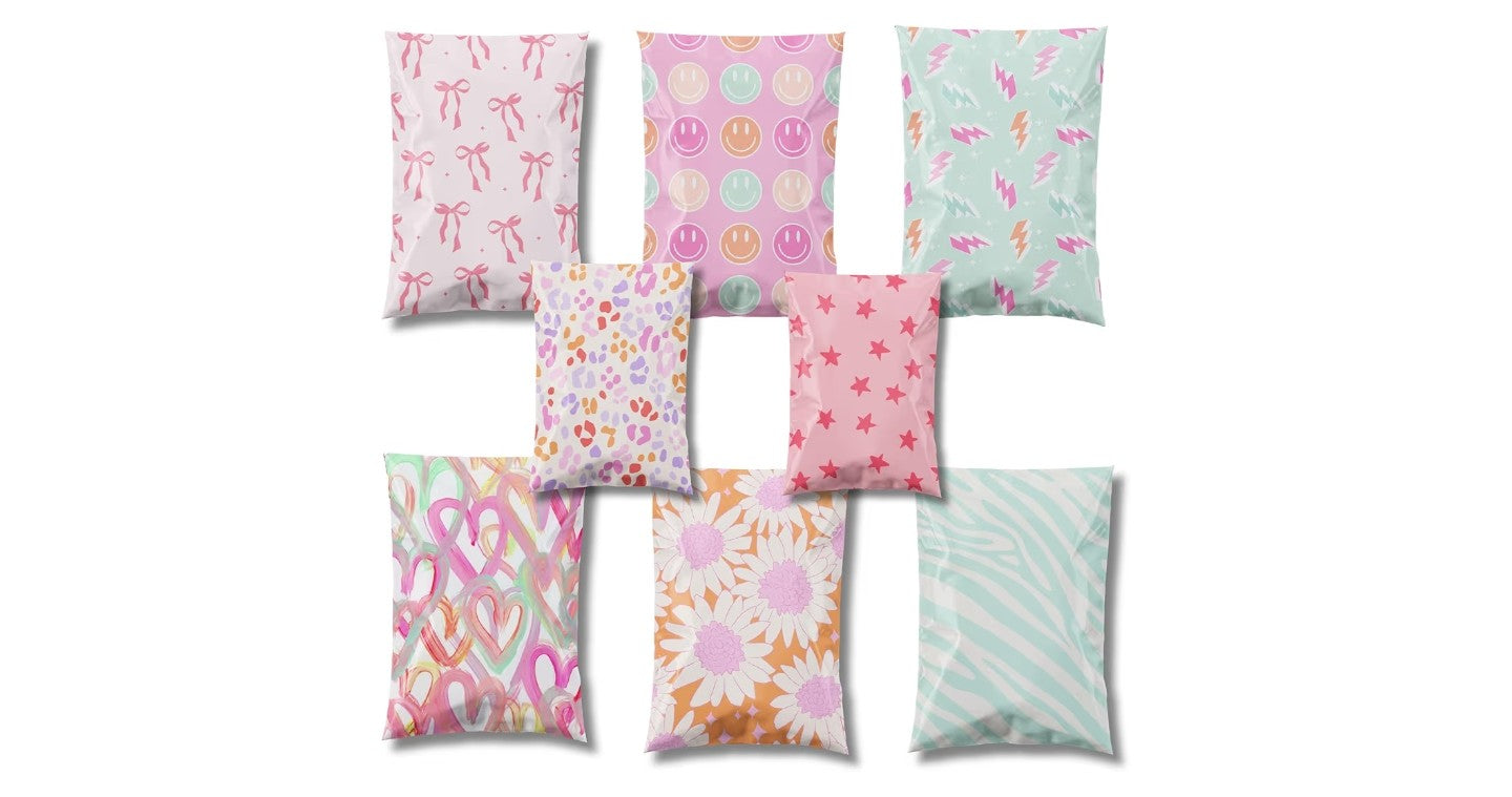 35 Pack Designer Poly Mailer Variety Pack
Heavy Duty, Waterproof, Self-Seal, Tear-Resistant, Cute Mailing Envelopes