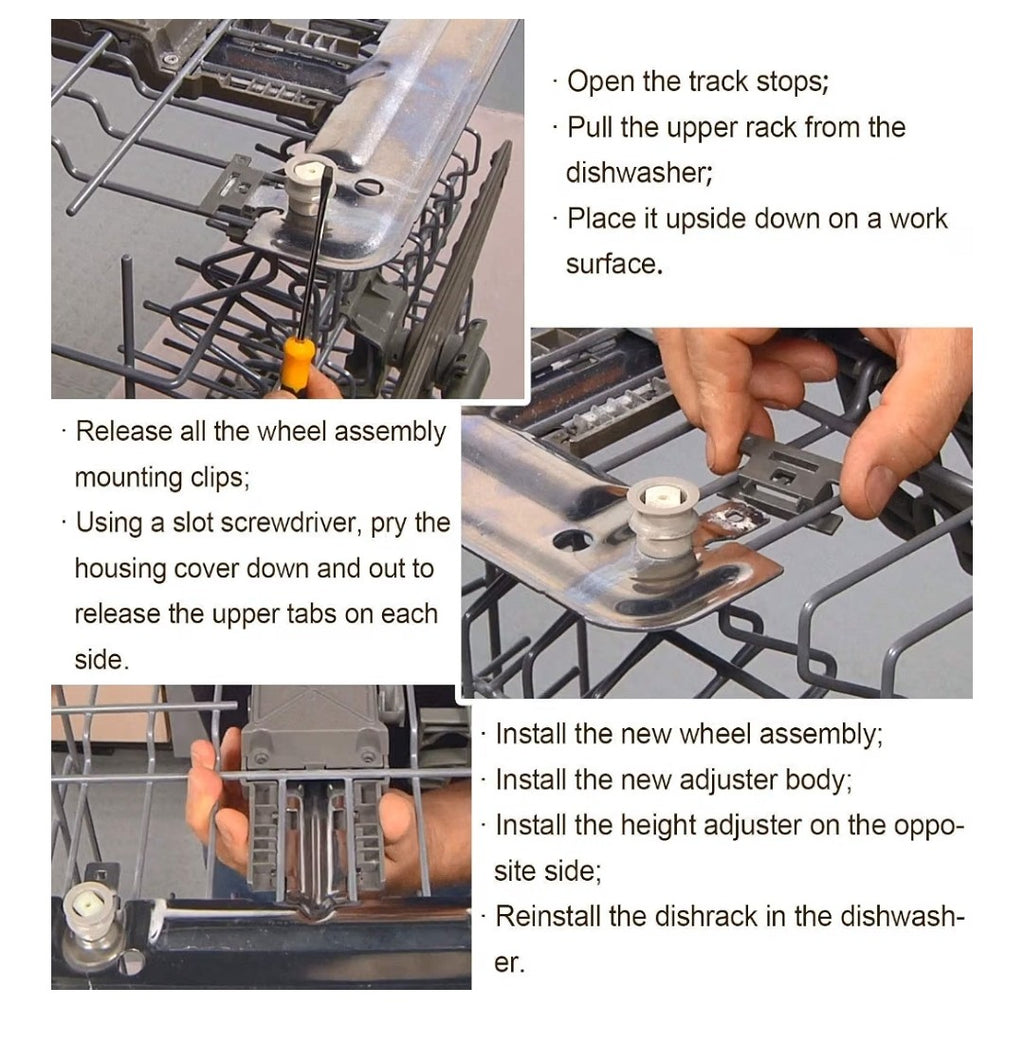 Dishwasher Upper Rack Adjuster Metal Kit