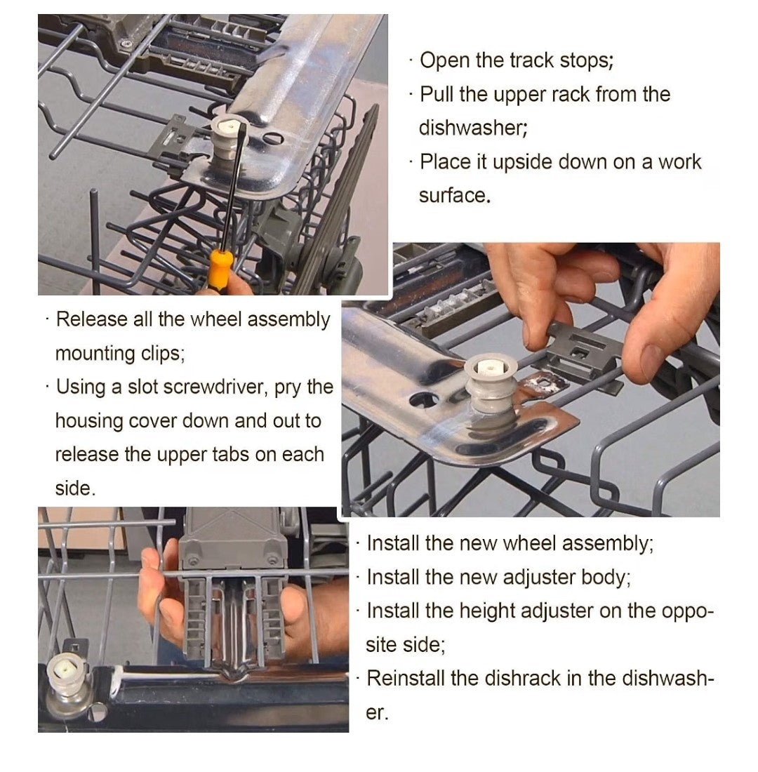 Dishwasher Upper Rack Adjuster Metal Kit