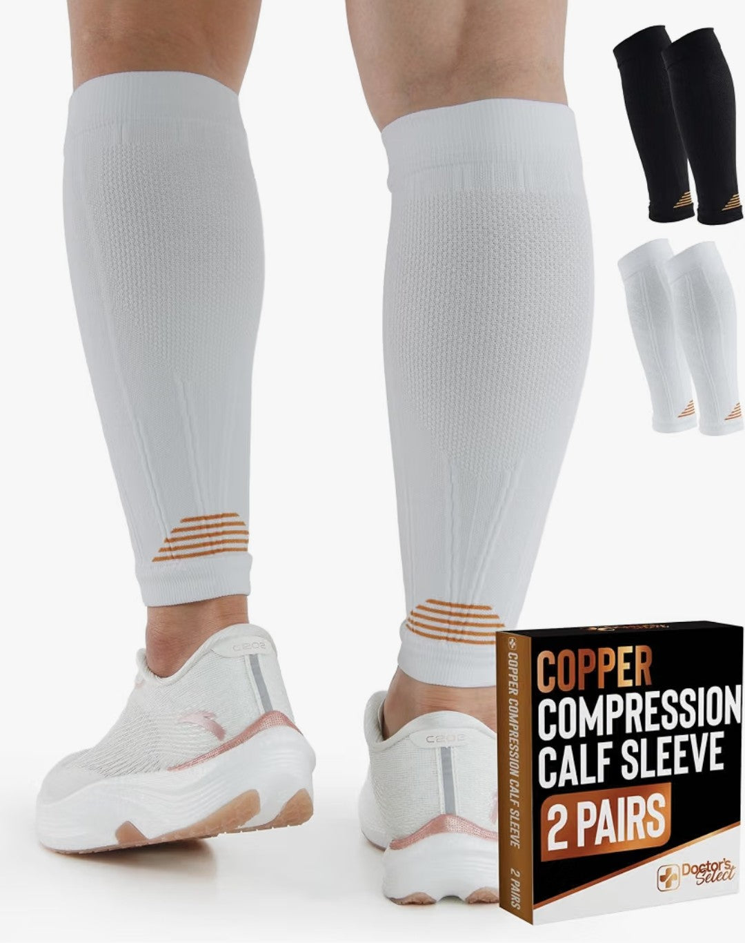 Calf Compression Sleeve, 2 Pair (L/XL)