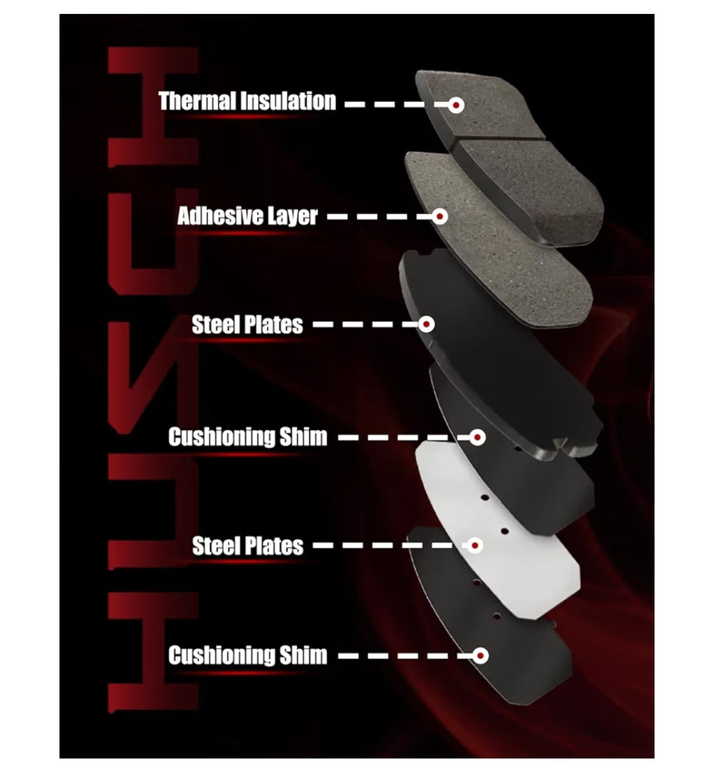 Huzch Brake Pads D465 (Missing Clips)