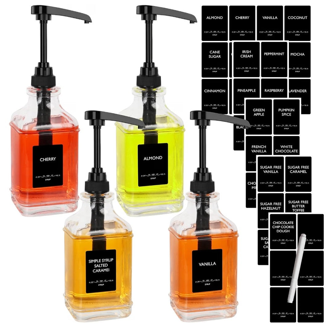 16oz Coffee Syrup Dispenser (4 pack)