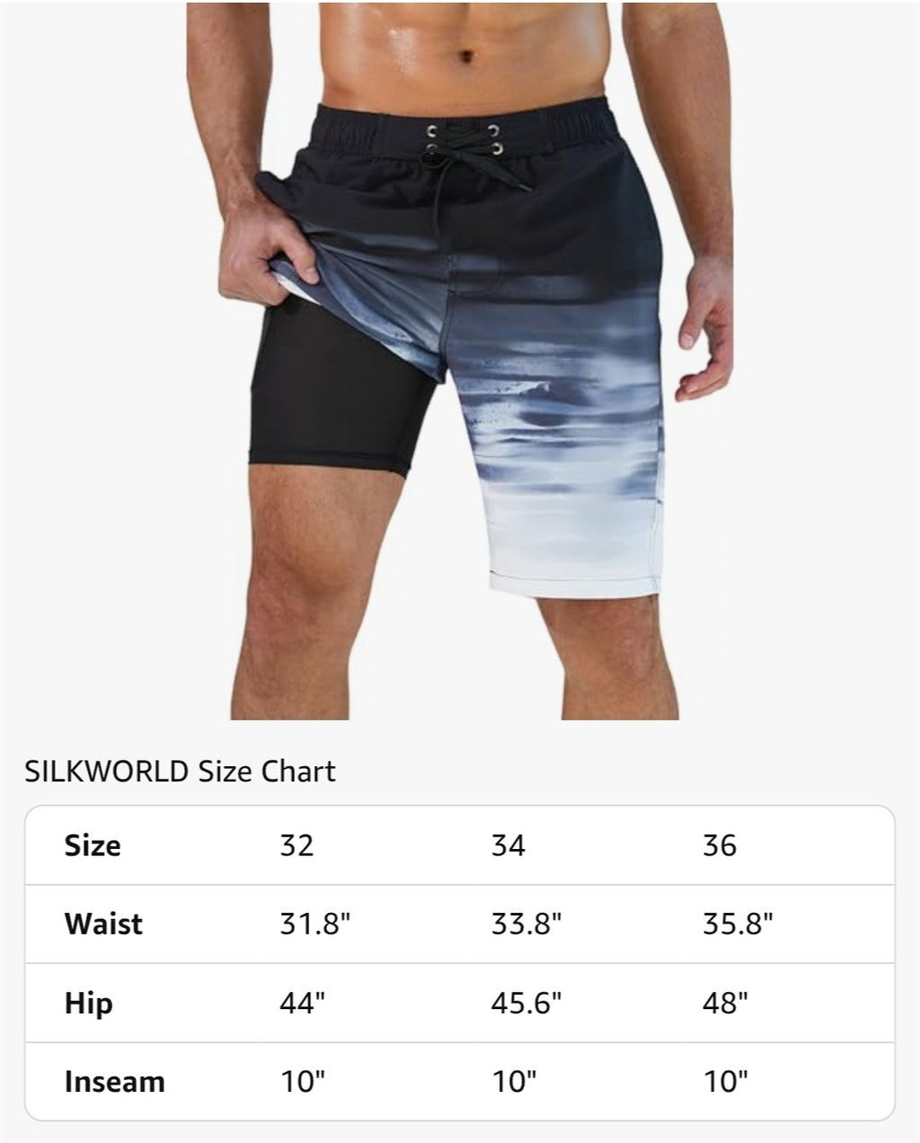 Silkworld Mens Swim Trunks (size 36)
