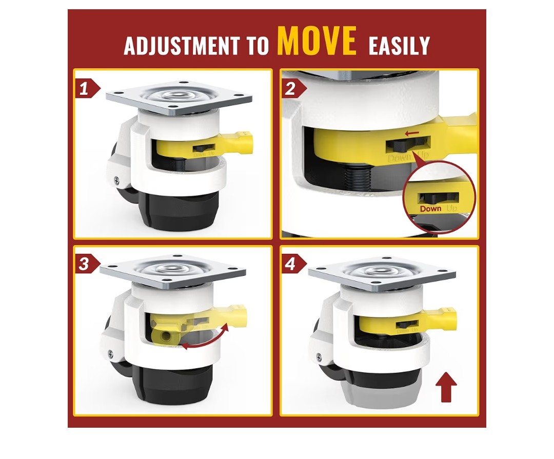 Holkie Leveling Casters 4 pack