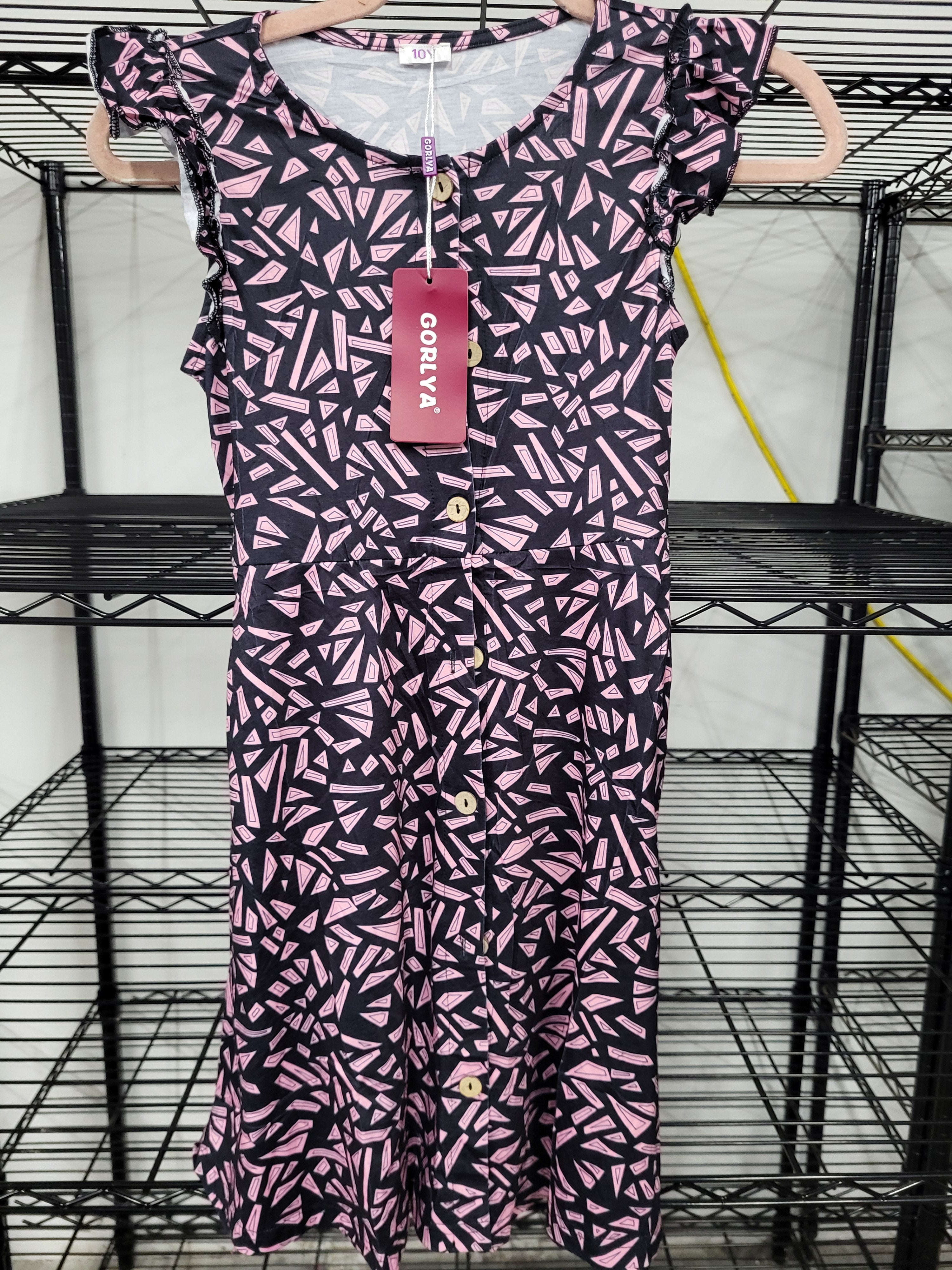 Girls Button Down Midi Dress (10Y)