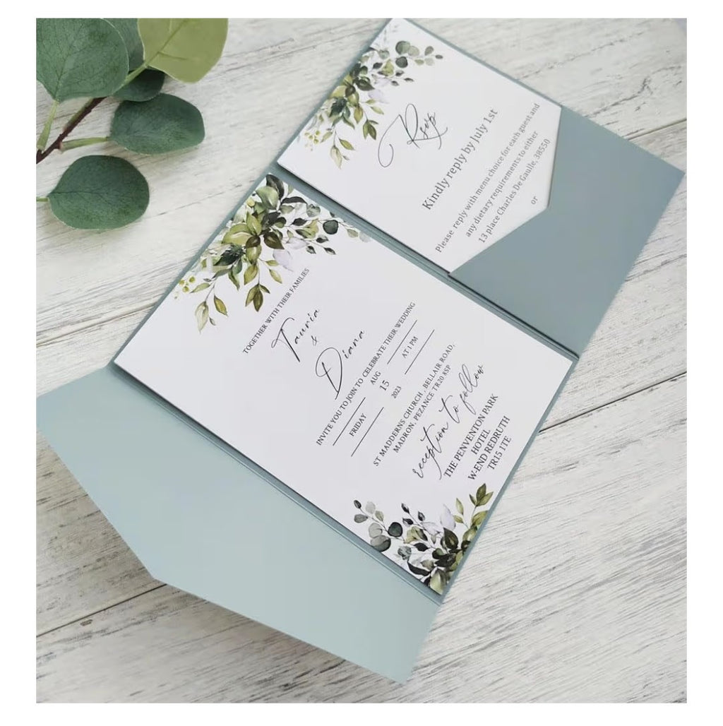 Invitation Pocket Envelopes (Lake Blue)